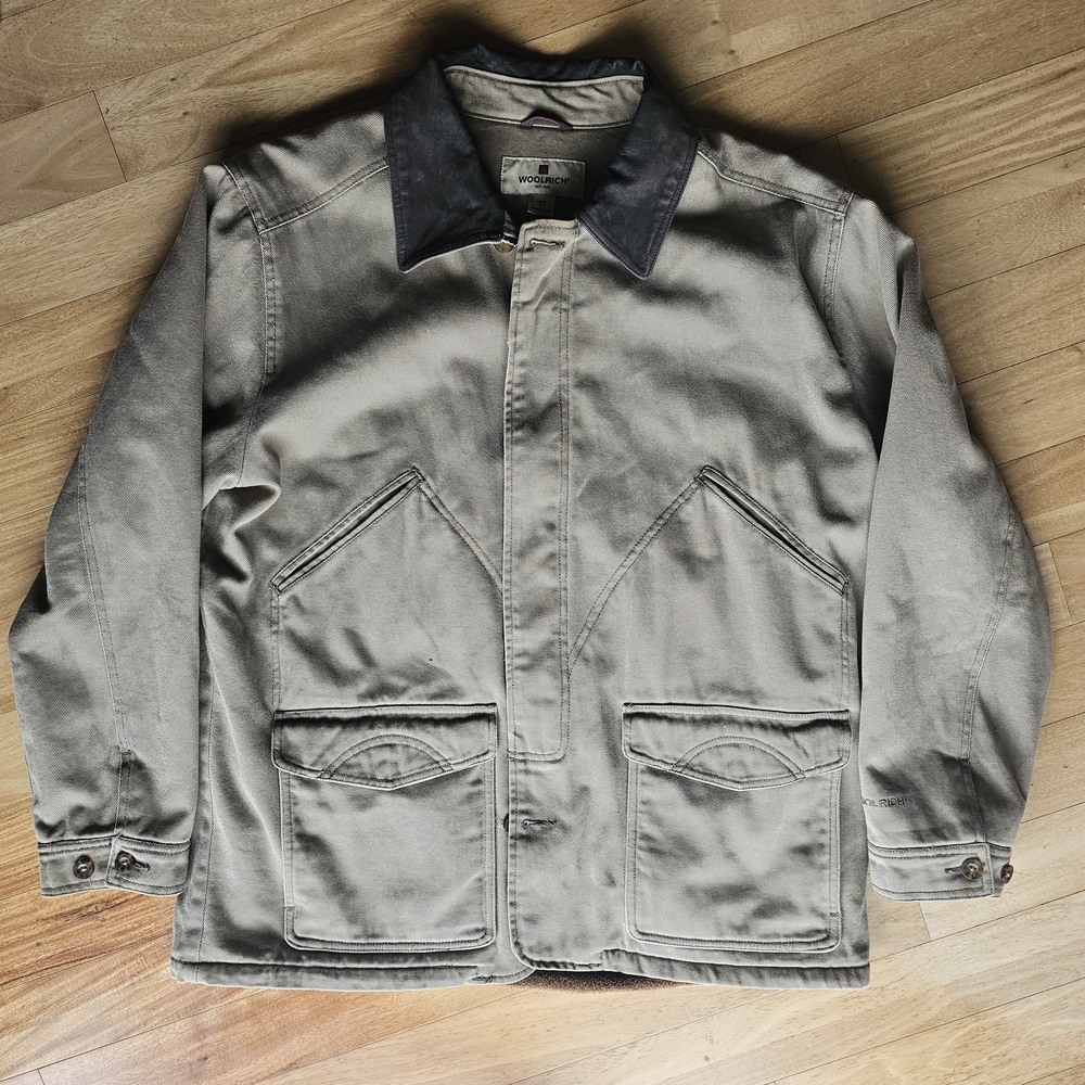 Woolrich Mens Chore Barn Coat Size XL Dark Wheat
